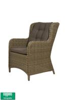 Qopps Sandigo dining stoel vlechtwerk kiezel half rond