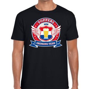 Zwart Toppers drinking team t-shirt heren