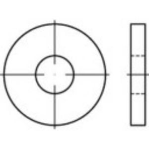 Onderlegring 15 mm 40 mm Staal 100 stuk(s) TOOLCRAFT 138262