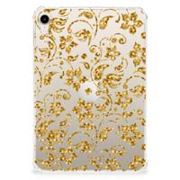 Apple iPad mini 6 (2021) | Siliconen hoesje | Gouden Bloemen