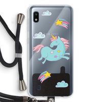 Vliegende eenhoorn: Samsung Galaxy A10 Transparant Hoesje met koord