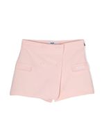 MSGM Kids short à logo brodé - Rose