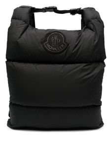 Moncler sac à dos matelassé à patch logo - Noir