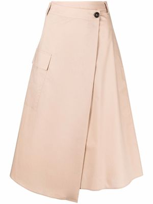 Woolrich jupe trapèze mi-longue en popeline - Tons neutres