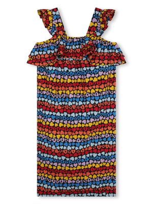 SONIA RYKIEL ENFANT robe en coton à logo imprimé - Rouge