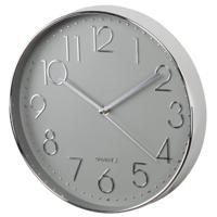Hama wandklok elegance ø 30 cm geluidsarm zilver/grijs