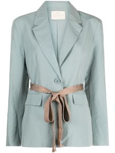 Ulla Johnson blazer Ellery à taille ceinturée - Vert