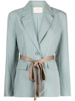 Ulla Johnson blazer Ellery à taille ceinturée - Vert - thumbnail