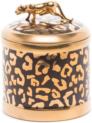 L'Objet bougie à motif léopard - Or