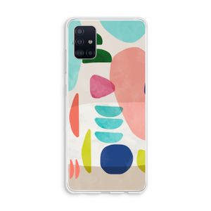 Bold Rounded Shapes: Galaxy A51 4G Transparant Hoesje