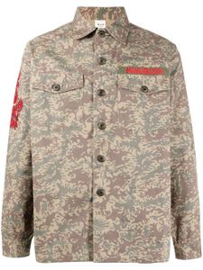 Maharishi chemise Camo Dragon à broderies - Marron