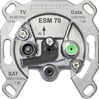 Kathrein ESM 70 Antennedoos Satelliet, TV, FM, Data Inbouw (in muur), Schroefbevestiging Enkele aansluitdoos, Steekleidingdoos