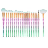 20 in 1 diamant handvat oog borstel multifunctionele make-up borstel roze + blauwe handvat en baby blauwe borstel