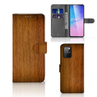 Samsung S10 Lite Book Style Case Donker Hout