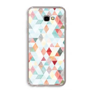 Gekleurde driehoekjes pastel: Samsung Galaxy J4 Plus Transparant Hoesje