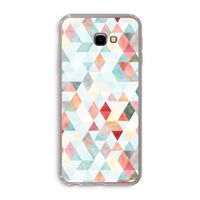 Gekleurde driehoekjes pastel: Samsung Galaxy J4 Plus Transparant Hoesje