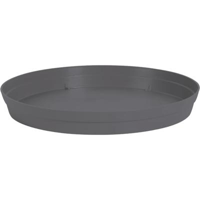 EDA Bloempot onderschaal Toscane - kunststof - antraciet - D28 cm - opvangschalen