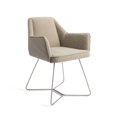 Jesper Home Eetkamerstoel 'Tome' Beehive Steel, kleur Great Greige