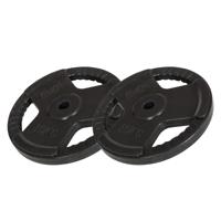 Halterschijven 2 x 10 kg Gripper Gietijzer Rubber Coating - 30/31 mm