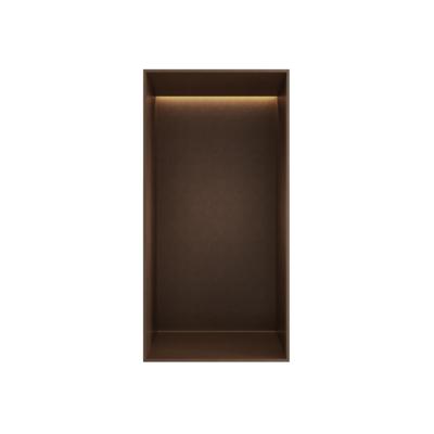 Hotbath &More Inbouwnis - 30 x 15 x 10 cm - Frameless - met LED-verlichting - Tuscan Bronze