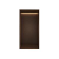 Hotbath &More Inbouwnis - 30 x 15 x 10 cm - Frameless - met LED-verlichting - Tuscan Bronze