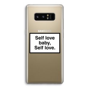 Self love: Samsung Galaxy Note 8 Transparant Hoesje