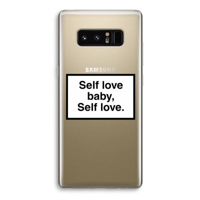Self love: Samsung Galaxy Note 8 Transparant Hoesje
