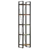 Boekenkast met 5 schappen 40x30x180 cm massief gerecycled hout