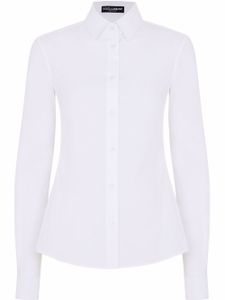 Dolce & Gabbana chemise en popeline à boutonnière - Blanc