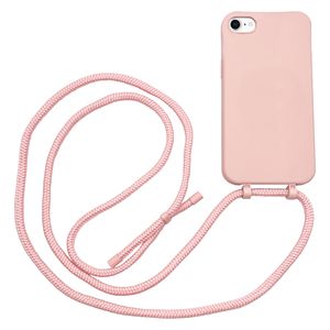 Høyde - iPhone SE (2022 / 2020) / 8 / 7 / 6(s) - Telefoonhoes met koord - Roze