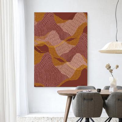 Urban Cotton Wandkleed 'La Ondas' 110 x 145cm in Frame - black
