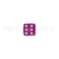 Balletje 1.6 mm acryl dobbelsteen paars