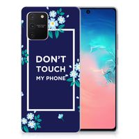 Samsung Galaxy S10 Lite Silicone-hoesje Flowers Blue DTMP