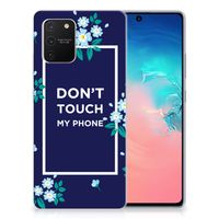 Samsung Galaxy S10 Lite Silicone-hoesje Flowers Blue DTMP - thumbnail