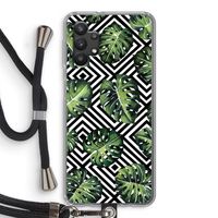 Geometrische jungle: Samsung Galaxy A32 5G Transparant Hoesje met koord
