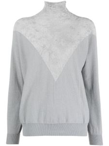 Emporio Armani pull à design bicolore - Gris