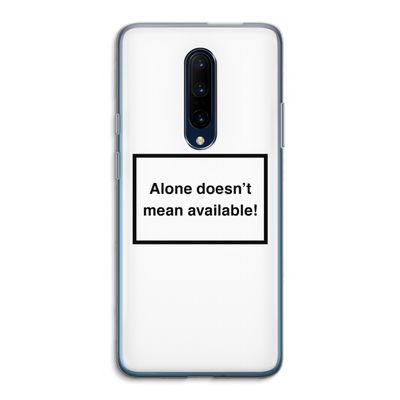 Alone: OnePlus 7 Pro Transparant Hoesje