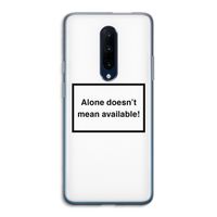 Alone: OnePlus 7 Pro Transparant Hoesje