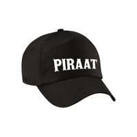 Carnaval verkleed pet / cap piraat / piraten zwart voor kids   -