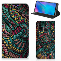 Huawei P30 Lite New Edition Hoesje met Magneet Aztec