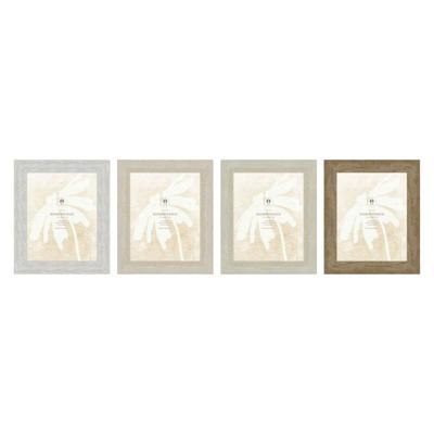 Fotolijsten Home ESPRIT Wit Beige Kristal polyestyreen Marmer Scandinavisch 26 x 2 x 31 cm (4 Stuks)