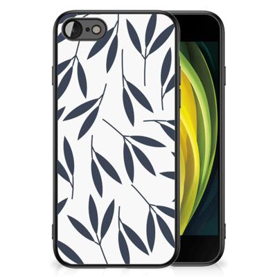 iPhone SE 2022 | SE 2020 | 7/8 Bloemen Hoesje Leaves Blue