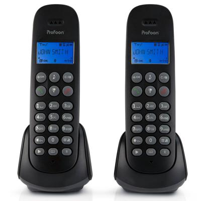 Profoon PDX-320 - DECT telefoon met 2 handsets, zwart
