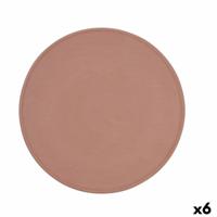 Onderbord Quid Mineral Terra cotta Keramisch 33 cm (6 Stuks)
