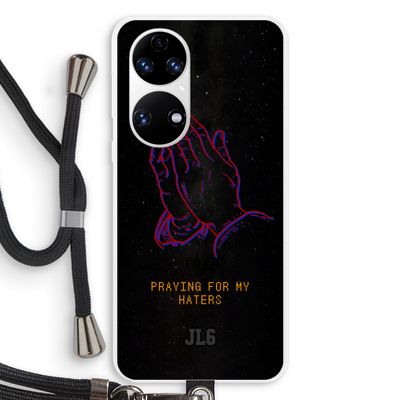Praying For My Haters: Huawei P50 Transparant Hoesje met koord