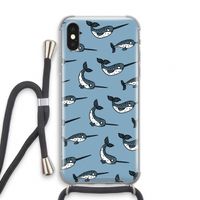Narwhal: iPhone XS Transparant Hoesje met koord