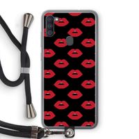 Lips: Samsung Galaxy A11 Transparant Hoesje met koord