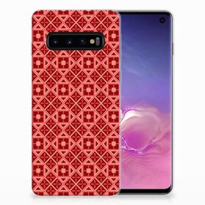 Samsung Galaxy S10 TPU bumper Batik Rood