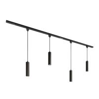 Taros Railverlichting Pakket - Recht - 2x 1 m rail - 4 hanglamp - Incl. 2700K GU10 - IP20 - Modulair - 230V Taros Railverlichting Pakket - Recht - 2x 1 m rail - 4 hanglamp - Incl. 2700K GU10 - IP20 - Modulair - 230V