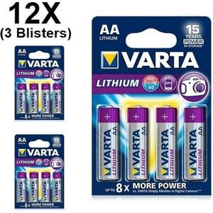 Varta Ultra Lithium AA Batterijen - 12 Stuks (3 Blisters a 4st)